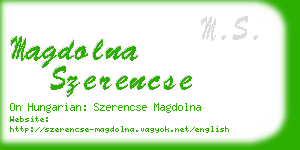 magdolna szerencse business card